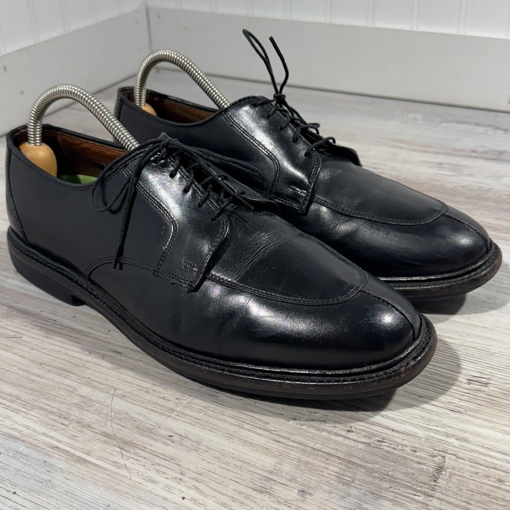 Allen Edmonds Ashton Split Toe Derby Shoes Mens 10D Black w/recycled Rubber Sole